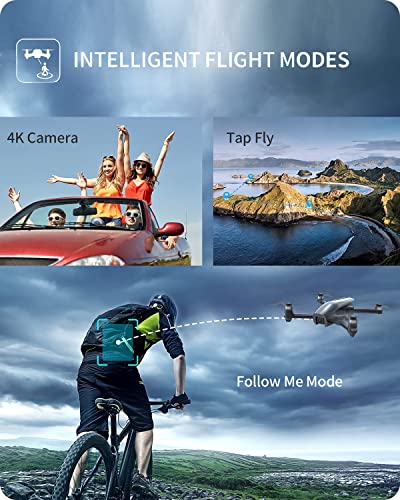 Holy Stone HS710 Drones with Camera for Adults 4K, GPS FPV Foldable 5G Quadcopter for Beginners with Optical Flow Positioning, Auto Return Home, Follow Me, Brushless Motor, 50 Mins Long Flight Time by Holy Stone