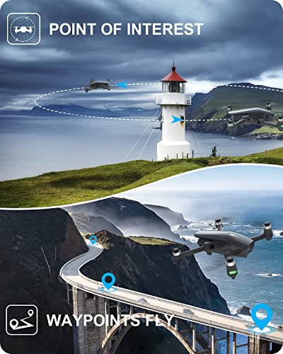 Holy Stone HS710 Drones with Camera for Adults 4K, GPS FPV Foldable 5G Quadcopter for Beginners with Optical Flow Positioning, Auto Return Home, Follow Me, Brushless Motor, 50 Mins Long Flight Time by Holy Stone