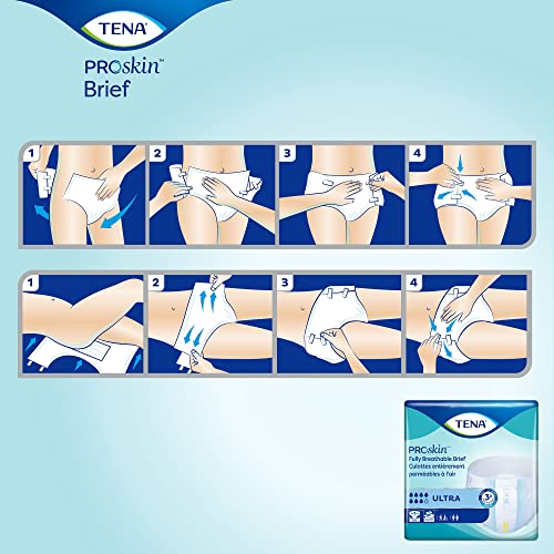 TENA Ultra Adult Incontinence Brief L Heavy Absorbency Breathable, 67300, 80 Ct from TENA