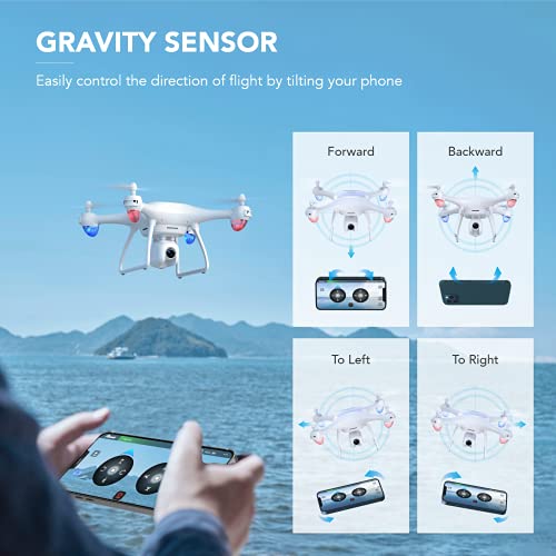 Potensic P5 FPV Drone with 2.7K Camera Live Video for Adults and Kids, Quadcopter Helicopter with Gravity Sensor, Altitude Hold, Headless Mode, Trajectory Flight and 3D Flip, 40 Mins Flight Time from Potensic