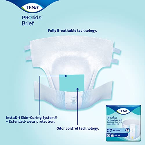 TENA Ultra Adult Incontinence Brief L Heavy Absorbency Breathable, 67300, 80 Ct from TENA