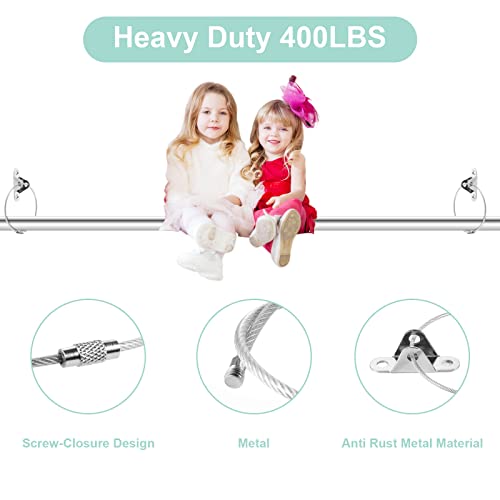 10 Pcs Furniture Anchors(Baby Proofing), Anti-Tip Metal Baby Furniture Straps, Pet/Child/Baby Protecting, Baby Safety Wall Anchor, for Cabinet, Wardrobe, Drawers, Dresser, Bookshelf(400lbs Tension) by CICICO