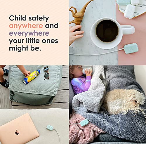 Geddy's Mom, Watch Your Mouth, Child-Safe USB Charger Safety Cover, Baby Proofing Power Outlet Cover, Toddler Safety Device, Electrical Protector (3 Pack, White) by Geddy's Mom