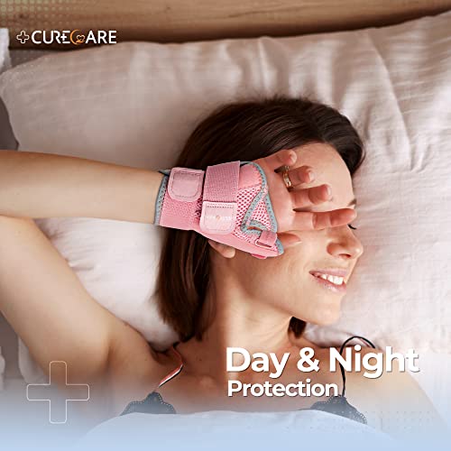 2022 New Upgraded Thumb Splint for Right & Left Hand, Reversible Thumb Brace for Arthritis Pain And Support, Thumb Stabilizer for Sprains, Tendonitis Relief, One Size Fits Any Hand (Pink) by CURECARE
