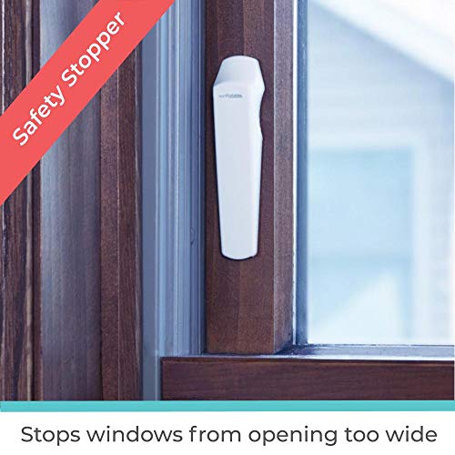 Toddleroo by North States Sliding Window & Door Wedge Locks | Limits The Space That Windows and Sliding Doors can Open | No Tools Required | Baby proofing with Confidence (4-Pack, White) from AmazonUs/NOFT9