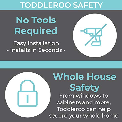 Toddleroo by North States Sliding Window & Door Wedge Locks | Limits The Space That Windows and Sliding Doors can Open | No Tools Required | Baby proofing with Confidence (4-Pack, White) from AmazonUs/NOFT9
