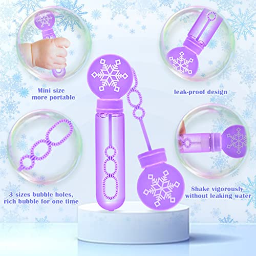 Winrayk 24Pcs Frozen Bubble Wands for Kids Bubbles Party Favors Mini Bubbles Bulk Valentines Day Easter Prize Goodie Bag Stuffers Frozen Birthday Party Supplies Frozen Party Favors (with 24 Gift Card) by Winrayk