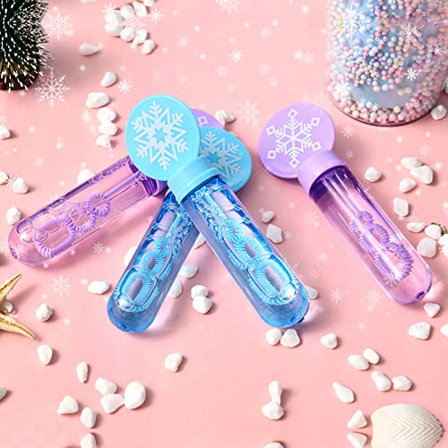Winrayk 24Pcs Frozen Bubble Wands for Kids Bubbles Party Favors Mini Bubbles Bulk Valentines Day Easter Prize Goodie Bag Stuffers Frozen Birthday Party Supplies Frozen Party Favors (with 24 Gift Card) by Winrayk