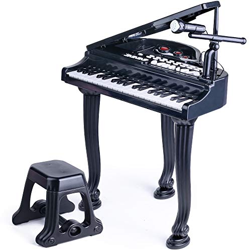 BAOLI 37 Keys Toddler Piano Toy Keyboard Black for Kids Birthday Gift 3 4 5 6 Years Old Kids with Microphone Stool Electronic Keyboard Multifunctional Toy Piano from BAOLI