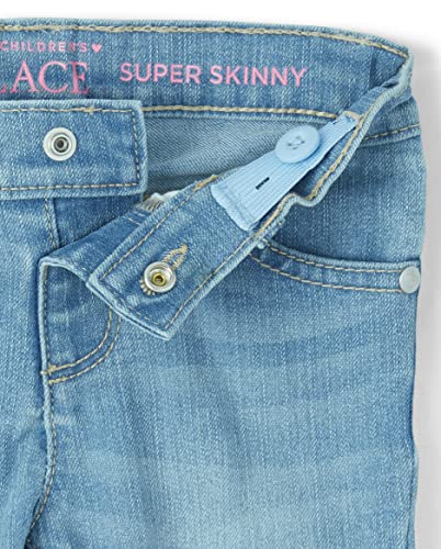The Children's Place Baby Girls and Toddler Girls Super Skinny Jeans, Light Jay Blue Wash, 2T by The Children's Place