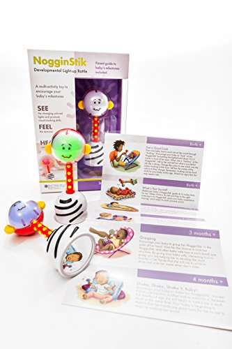 SmartNoggin NogginStik Developmental Light-Up Rattle - Encourage Developmental Milestones from Infant - 12 months from SmartNoggin