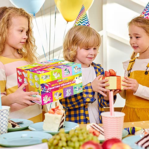 SpringFlower Unicorn Gift Toys for 3 4 5 6 7 8 Years Old Girls - Unicorn Arts and Crafts Painting kit Including 8 Cute Looking Unicorn Figures, DIY Creative Toy Gift for Kids by SpringFlower