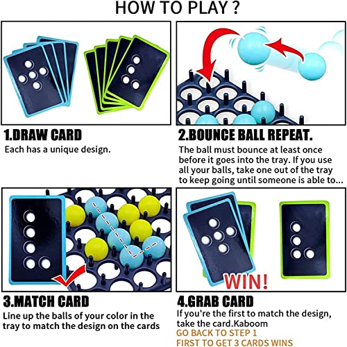 Bounce Ball Game Family Party Games, Jumping Connect Ball Board Games Table Game Toys Desktop Activate Bouncing Ball Game for Adults and Kids by QMICI