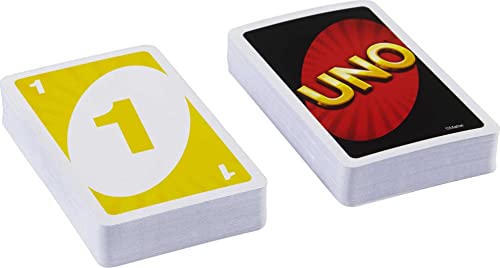 UNO - Classic Colour & Number Matching Card Game - 112 Cards - Customizable & Erasable Wild - Special Action Cards Included - Gift for Kids 7+, W2087 from Mattel