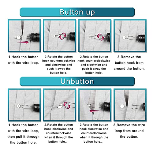 Button Hook and Zipper Pull One Hand Buttons aids Button Assist Device from Fanwer