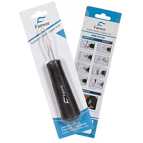 Button Hook and Zipper Pull One Hand Buttons aids Button Assist Device from Fanwer