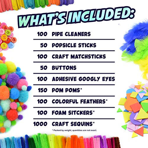 Arts & Crafts Supplies for Kids Crafts - Kids Craft Supplies & Materials - Kids Art Supplies for Kids - Arts and Crafts Kit for Kids Craft Kits - Toddler Crafts for Kids Craft Set - Carl & Kay by Carl & Kay Supply Co.