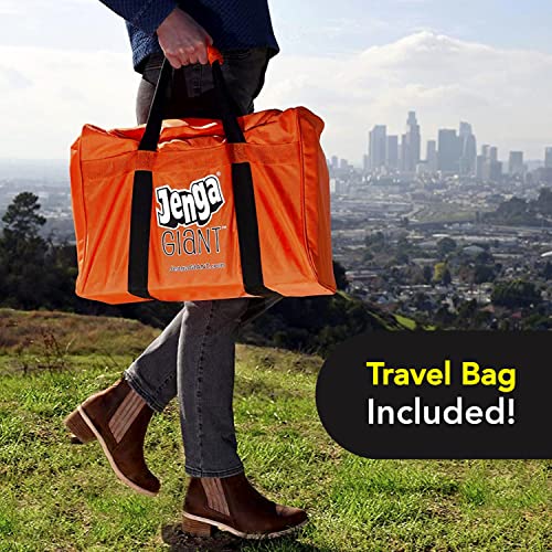 Jenga Official Giant JS7 - Jumbo Large Size Stacks to Over 5 feet, Includes Heavy-Duty Carry Bag, Premium Hardwood Blocks, Splinter Resistant, Precision-Crafted Known Trusted Brand Game by Art's Ideas (RKG Inc dba Art's Ideas)