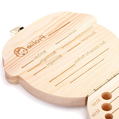 OMANI Tooth Box for Baby, First Tooth Fairy Keepsake Box, Wooden Teeth Box Tooth Saver, Teeth Storage for Lost Teeth Kids Gift (Girl) from OMANI