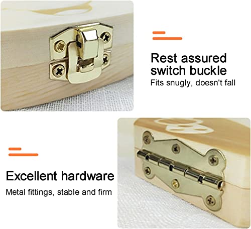 OMANI Tooth Box for Baby, First Tooth Fairy Keepsake Box, Wooden Teeth Box Tooth Saver, Teeth Storage for Lost Teeth Kids Gift (Girl) from OMANI