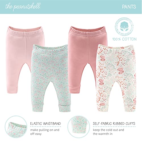 The Peanutshell Newborn Clothes & Accessories Set | 30 Piece Layette Gift Set | Fits Newborn to 3 Months | Pink Elephant & Floral by Farallon Brands