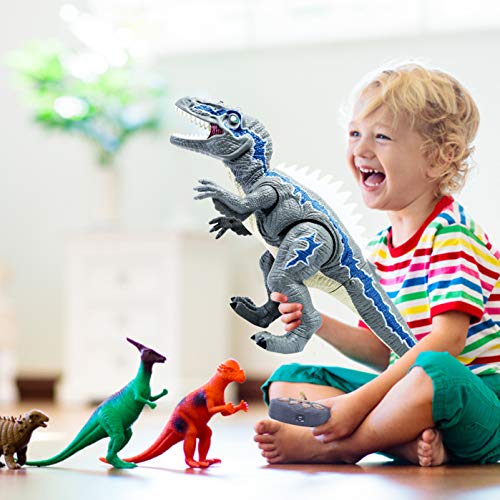 Dinosaur Toys for 3-5 Year Old Boys Girls, Electronic Dinosaur Toy Walking with LED Light Up Roaring Realistic Simulation Sounds Dino Remote Control Dinosaur Toys for Kids Gifts Age 3 4 5 6 7 by GOTDAYJOY