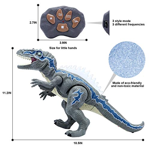 Dinosaur Toys for 3-5 Year Old Boys Girls, Electronic Dinosaur Toy Walking with LED Light Up Roaring Realistic Simulation Sounds Dino Remote Control Dinosaur Toys for Kids Gifts Age 3 4 5 6 7 by GOTDAYJOY