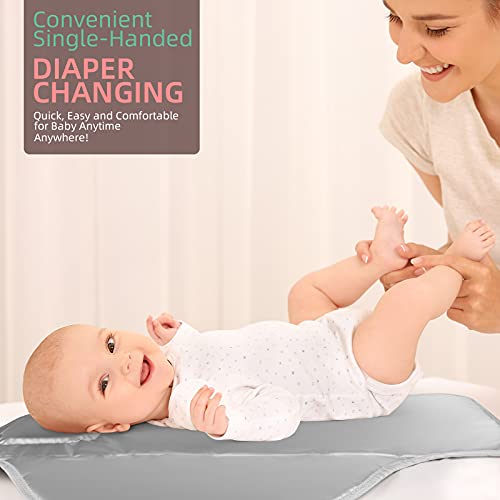 Portable Diaper Changing Pad for Baby, Detachable Travel Changing Pad with Baby Wipes Pocket, Gifts for Baby Shower, Newborn Girls and Boys by Alatino