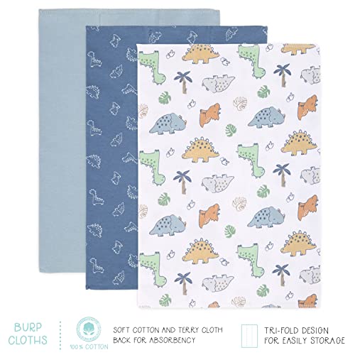 The Peanutshell Newborn Clothes & Accessories Set for Baby Boys - 23 Piece Layette Gift Set - Fits Newborn to 3 Months - Dinosaur by Farallon Brands