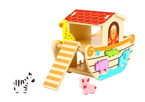 woody treasures Wooden Toys - Noah's Ark Toy (Educational & Development Toys, Great Gift for Girls and Boys) by Clever Child