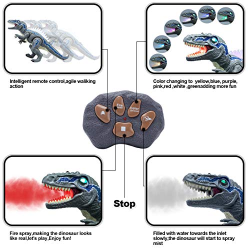 Dinosaur Toys for 3-5 Year Old Boys Girls, Electronic Dinosaur Toy Walking with LED Light Up Roaring Realistic Simulation Sounds Dino Remote Control Dinosaur Toys for Kids Gifts Age 3 4 5 6 7 by GOTDAYJOY