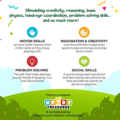 woody treasures Wooden Toys - Noah's Ark Toy (Educational & Development Toys, Great Gift for Girls and Boys) by Clever Child