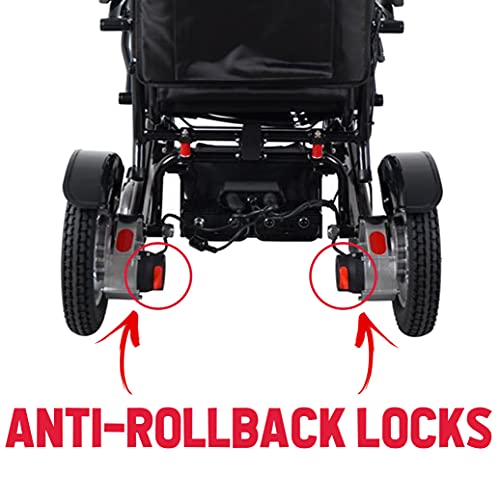 Culver Best Rated Exclusive Dual â500Wâ Motors Deluxe Electric Wheelchair for Adults. All Terrain Heavy Duty Lightweight Foldable Dual Battery Travel Power Wheelchairs (Free Wheelchair RAMP Gift). from JBH