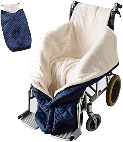 Gitzer Lightweight Wheelchair Blanket with Zipper and Villus, Wheelchair Cover for Adults Wheelchair Cosy Wheelchair Warm Covers Leg and and Lower Body Universal fit for wheelchairs by Gitzer-1218-01