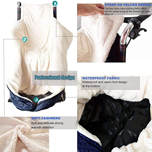Gitzer Lightweight Wheelchair Blanket with Zipper and Villus, Wheelchair Cover for Adults Wheelchair Cosy Wheelchair Warm Covers Leg and and Lower Body Universal fit for wheelchairs by Gitzer-1218-01