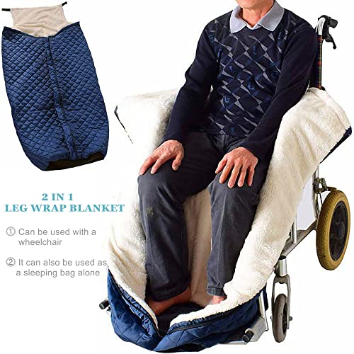 Gitzer Lightweight Wheelchair Blanket with Zipper and Villus, Wheelchair Cover for Adults Wheelchair Cosy Wheelchair Warm Covers Leg and and Lower Body Universal fit for wheelchairs by Gitzer-1218-01