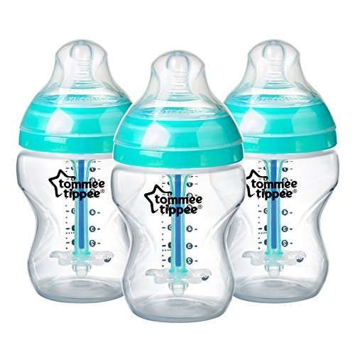 Tommee Tippee Advanced Anti-Colic Newborn Baby Bottle Feeding Set, Heat Sensing Technology, BPA-Free , Teal , 10 Piece Set from Tommee Tippee