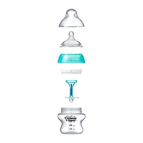 Tommee Tippee Advanced Anti-Colic Newborn Baby Bottle Feeding Set, Heat Sensing Technology, BPA-Free , Teal , 10 Piece Set from Tommee Tippee