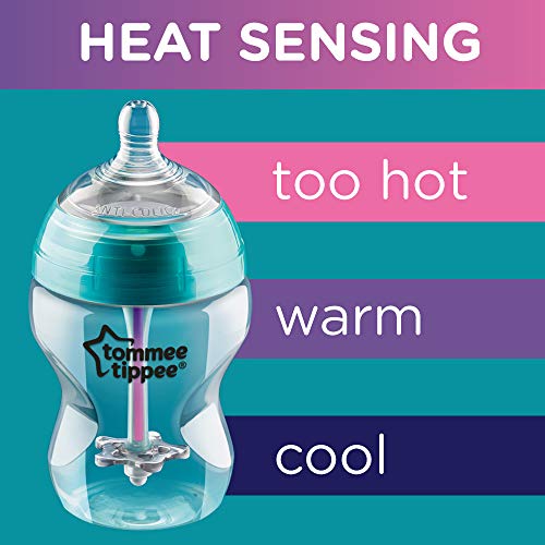 Tommee Tippee Advanced Anti-Colic Newborn Baby Bottle Feeding Set, Heat Sensing Technology, BPA-Free , Teal , 10 Piece Set from Tommee Tippee