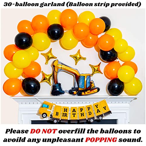 Construction Birthday Party Supplies Set Construction Party Decorations Kits Dump Truck Party Pack for Kids with Dump Truck Balloon Excavator Balloon and Bulldozer Balloon for Boys Birthday Party Decorations by CapriValley
