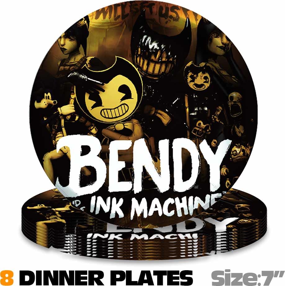 Bendy And The Ink Machine Party Supplies Decorations Cake Topper Birthday Backdrop Background Decor by SAOWN