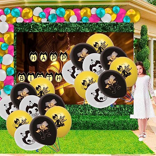 Bendy And The Ink Machine Party Supplies Decorations Cake Topper Birthday Backdrop Background Decor by SAOWN