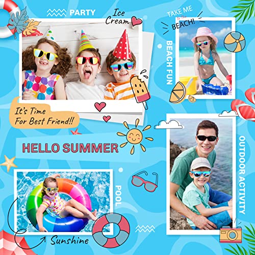 GINMIC Kids sunglasses bulk, Kids Sunglasses Party Favor, 24Pack Neon Sunglasses with UV400 Protection for Kids, Boys and Girls Age 3-8, Goody Bag Favors, Great Gift for Pool, Birthday Party Supplies by GINMIC
