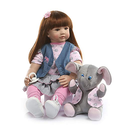 Zero Pam Reborn Toddler Doll Girl 24 inch 60 cm Toddler Size Soft Body Reborn Baby Dolls Lifelike Dollhouse Doll Set for Children Teenages (Pink) from NANJING KERUITA INTERNET TECHNOLOGY CO.,LTD