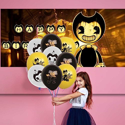Bendy And The Ink Machine Party Supplies Decorations Cake Topper Birthday Backdrop Background Decor by SAOWN