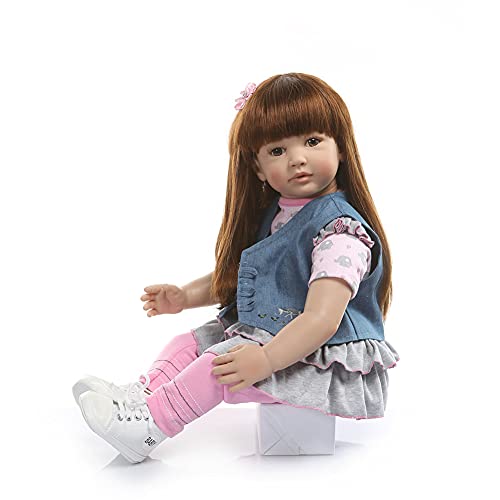 Zero Pam Reborn Toddler Doll Girl 24 inch 60 cm Toddler Size Soft Body Reborn Baby Dolls Lifelike Dollhouse Doll Set for Children Teenages (Pink) from NANJING KERUITA INTERNET TECHNOLOGY CO.,LTD