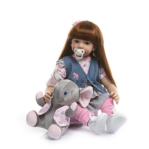 Zero Pam Reborn Toddler Doll Girl 24 inch 60 cm Toddler Size Soft Body Reborn Baby Dolls Lifelike Dollhouse Doll Set for Children Teenages (Pink) from NANJING KERUITA INTERNET TECHNOLOGY CO.,LTD