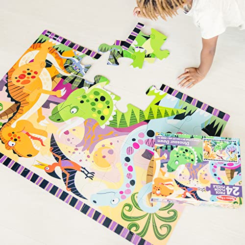 Melissa & Doug Dinosaur Dawn Jumbo Jigsaw Floor Puzzle (24 pcs, 2 x 3 feet) by Melissa & Doug