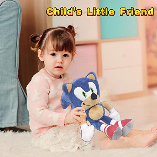 Classic Hedgehog Plush Toy 12" The Hedgehog Toy Plush Figure Classic Hedgehog Plush Doll for Boys Girls Best Gift (Blue) from ODAPTO
