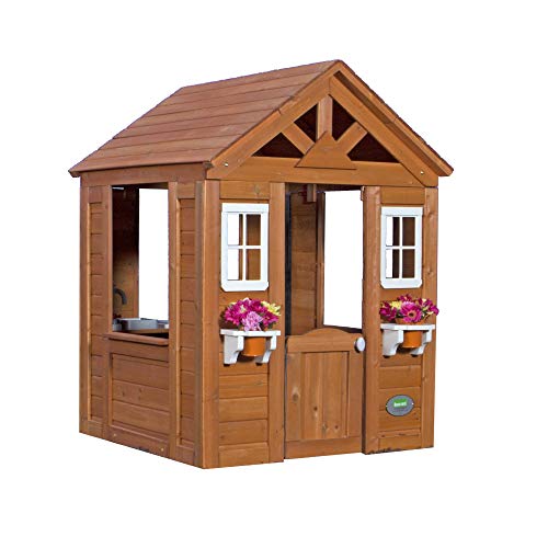 Backyard Discovery Timberlake All Cedar Wood Playhouse, Brown from Backyard Discovery- Leisure Time Products, Inc. - Dropship